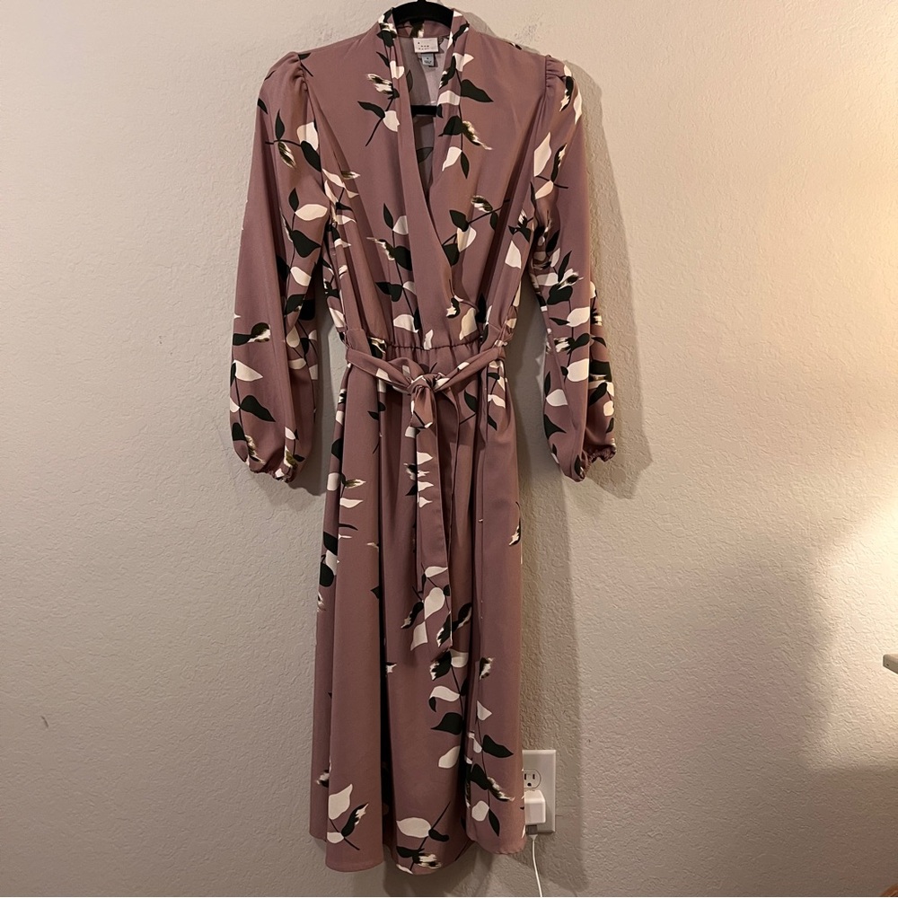 a new day Women's Midi Dress in Mauve Floral